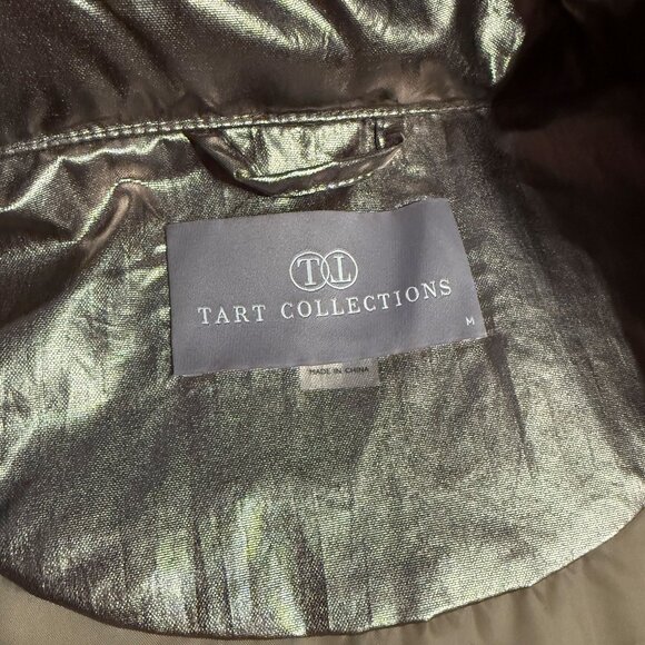 Metallic Bronze Windbreaker Jacket – Tart Collections, Street Style, Size M - Picture 5 of 12